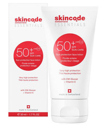 تصویر  لوسیون ضد افتاب با اس پی اف 50 اسکین کد    Skincode