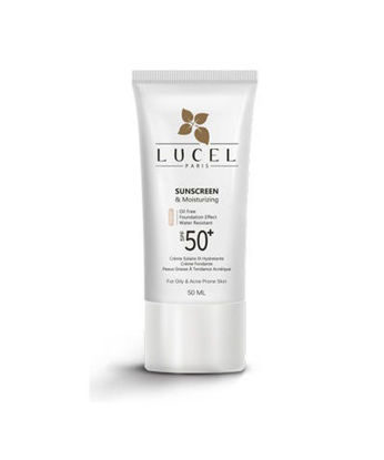 تصویر  لوسل کرم ضد افتاب مرطوب کننده پوست چرب رنگ بژ  LUCEL