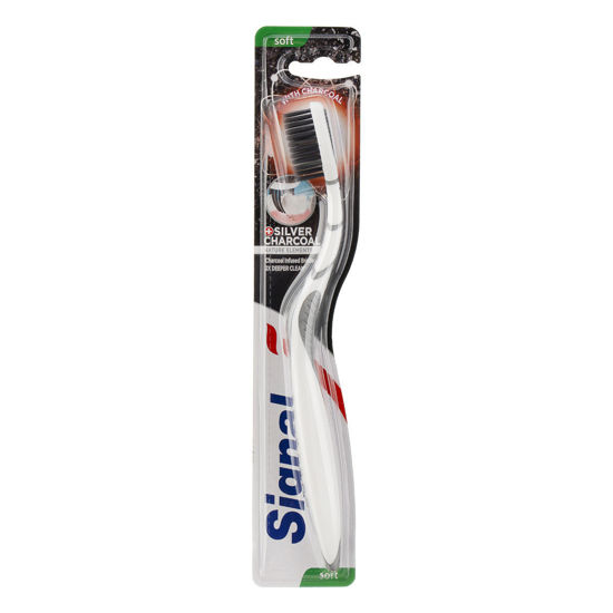 تصویر  مسواک سیلور چارکل نرم سیگنال   Signal with Silver Charcoal Soft Toothbrush