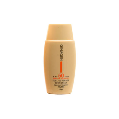 تصویر  ضد آفتاب رنگی ژیناژن مخصوص پوست چرب ومختلط02  GINAGEN        spf50