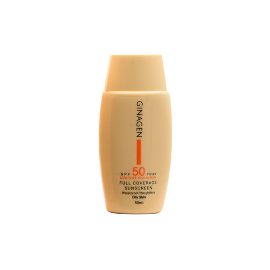 تصویر  ضد آفتاب رنگی ژیناژن مخصوص پوست چرب ومختلط02  GINAGEN        spf50